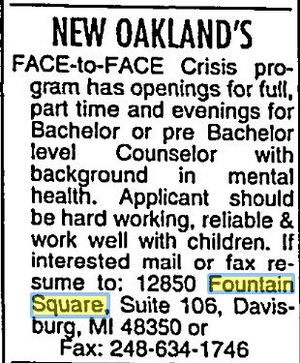 Fountain Square - Aug 2000 On Counseling